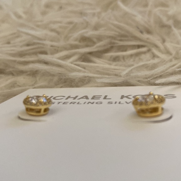 Michael Kors MKC1035AN710 CZ Round Stud SS Gold Plated - Picture 12 of 14